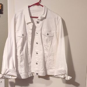 Women's White Denim Jacket